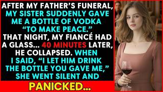 After My Father’s Funeral, My Sister Gave Me Vodka — I Gave It to My Fiancé… and She Panicked