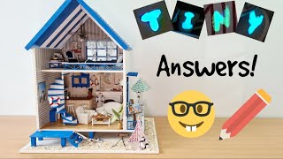 Answers to DIY Miniature Treasure Hunt in Beach House