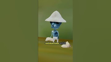 Pretty cool Smurf Cat walking render animation for meme -low poly 3d model game character in Blender