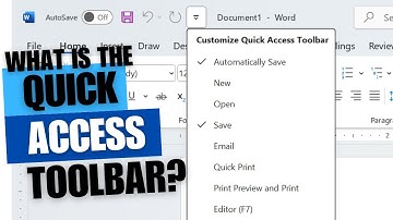 WHAT IS AND HOW TO customize the Quick Access Toolbar in Microsoft Word