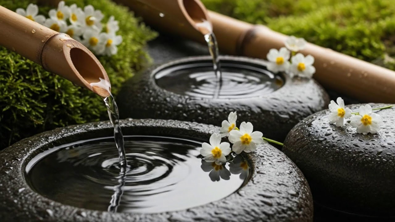 Calming Piano Melodies with Waterfall Ambience for Stress Relief