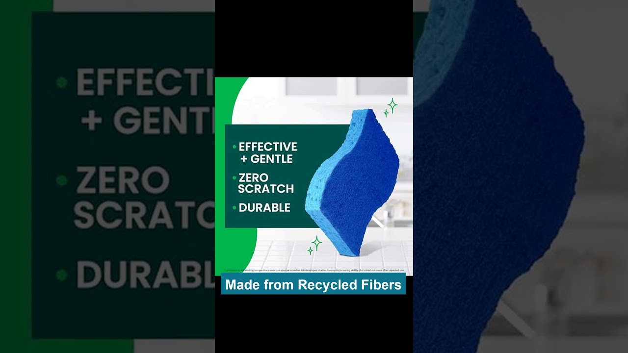 Scotch-Brite Zero Scratch Scrub Sponge, 6 Kitchen Sponges for Cleaning Around the Home, Review