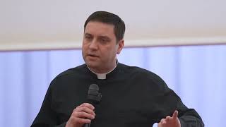 Msgr James Shea addresses young people on being Catholic in the present age