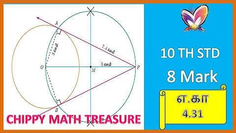 TN  10th std Maths  New Syllabus Geometry Construction draw two tangent  Example 4.31