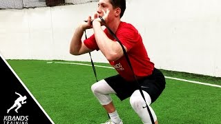 Squat Exercise For Athletes | Ballistic Bands Front Squat Overhead Shoulder Press