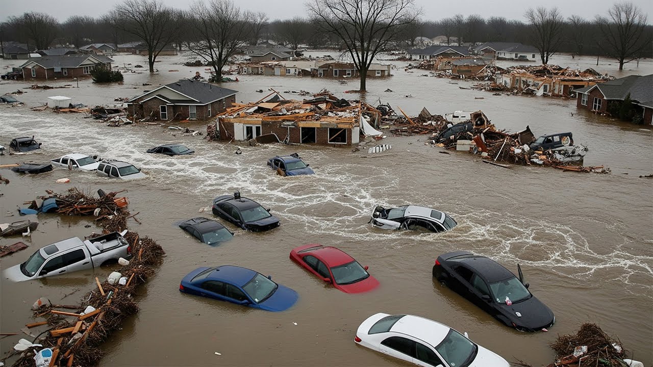 Indiana Underwater! Cars Swept Away as Floodwaters Tear Through Towns