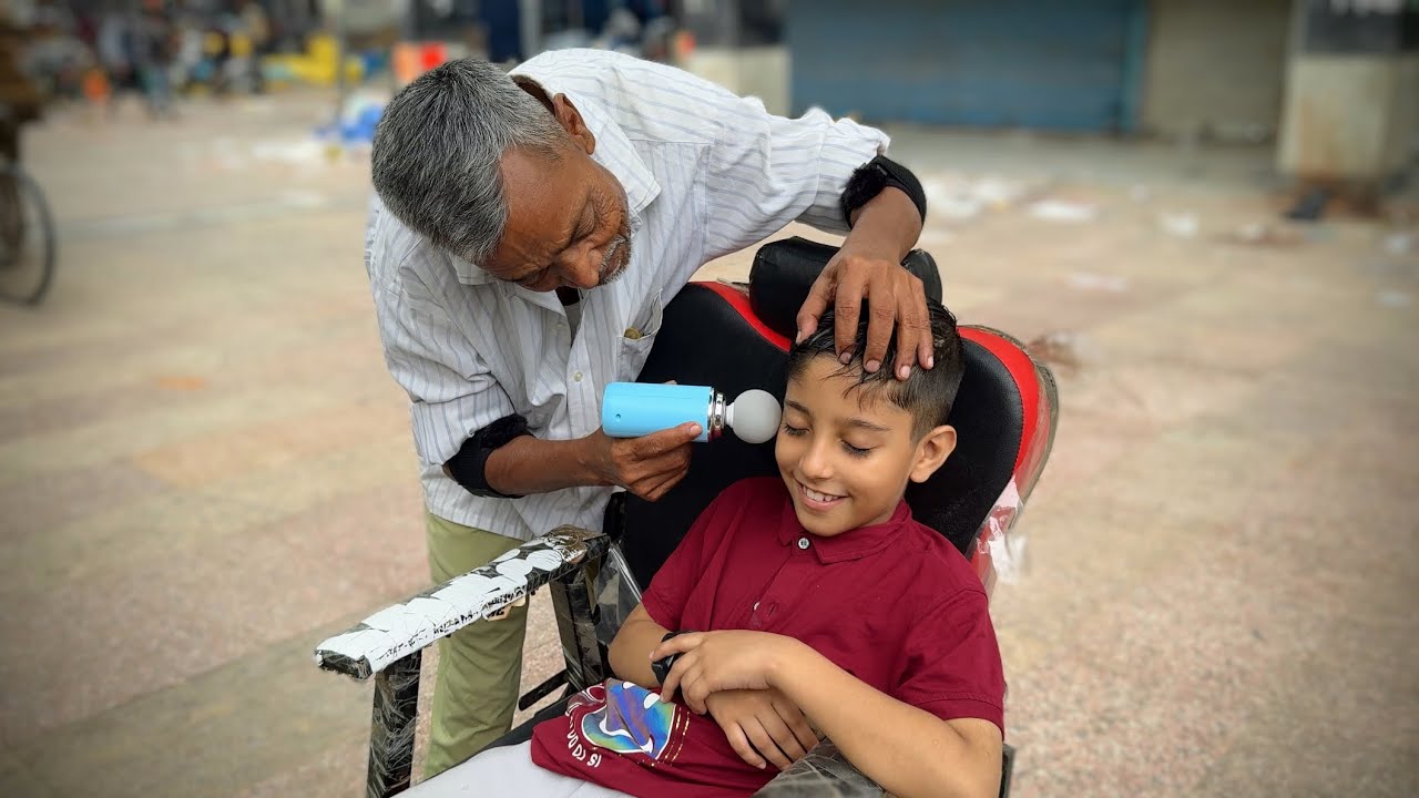 Waris Barber $1 Ultimate STRESS KILLER Head & Body Massage With New Tool | India Ka ASMR