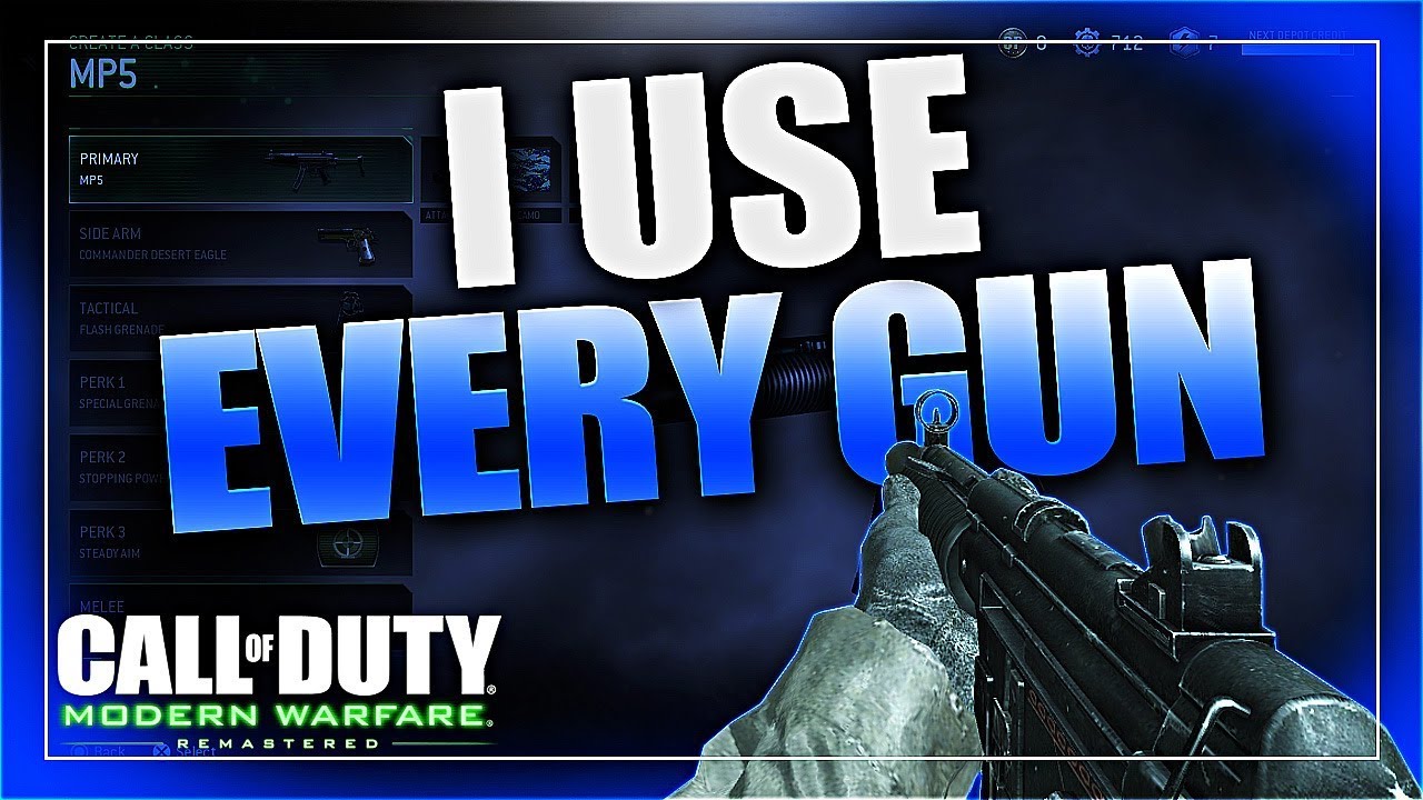 MP5 - MODERN WARFARE REMASTERED I USE EVERY GUN! By Delta Warfare! (MWR Gameplay/Commentary)
