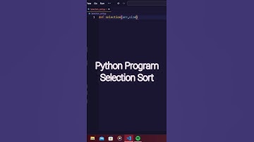 Selection Sort | Python | Algorithms Tutorial #codm#education#python#learning#ytshorts#ytshortsindia