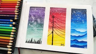 Watercolor pencil painting tutorial for beginners