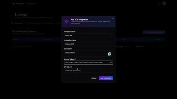 Configure VC (github/gitlab/bitbucket)