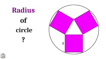 Radius of Circle | Three Squares inside Circle problem | Advanced math problems | Mathematics