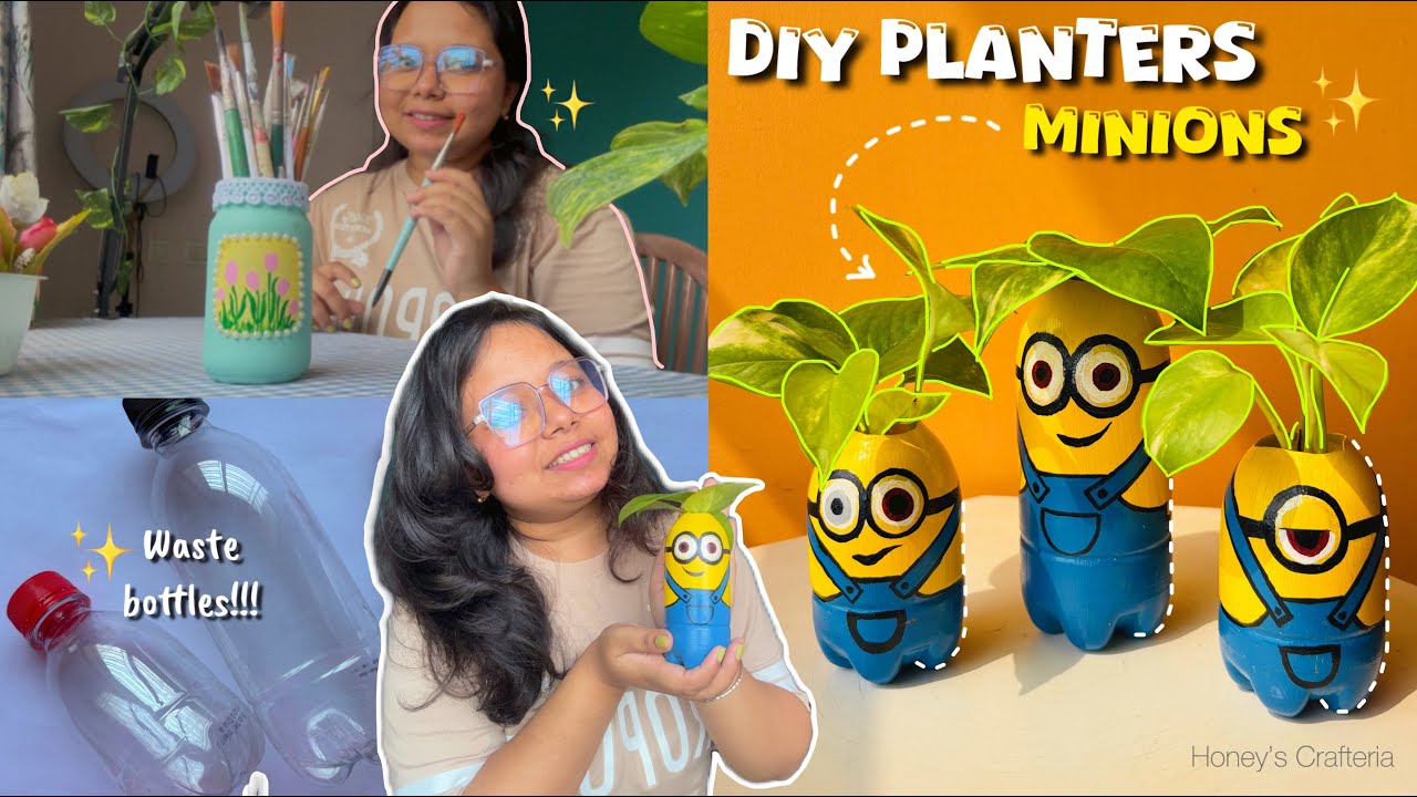DIY Cutest Minions Planters🪴// Plastic Bottles Recycling Ideas💡// Best ...