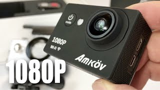 AMKOV 6000S 1080P Full HD Waterproof WIFI Sports Action Camera Camcorder review