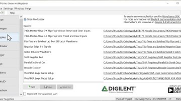 Analog Discovery 2 & Waveforms Software First Time Running