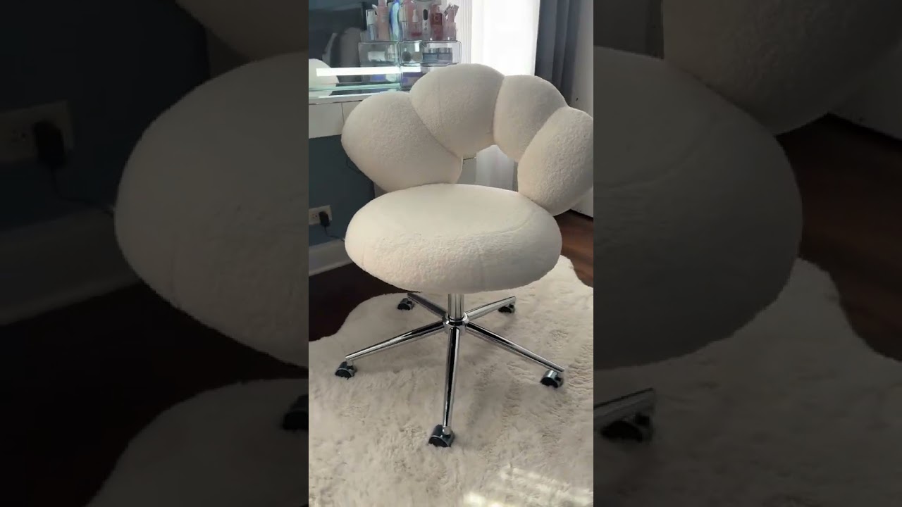 the wheels glide smoothly and you can fold legs on it like on a normal criss cross chair. 