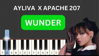 AYLIVA x Apache 207 -  Wunder (Easy Piano Tutorial)