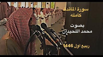 سورة المائدة كامله || بصوت الشيخ محمد اللحيدان | ربيع الاول 1446🤍🌿