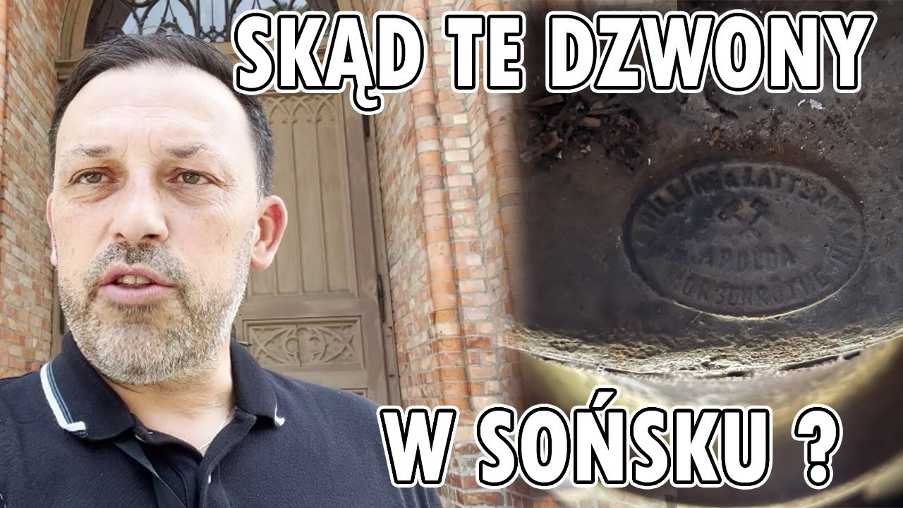 Dzwony na wieży kościoła w Sońsku, którego budowa trwała .. O tym w filmie.