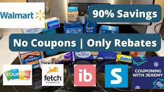 Easy Deals at Walmart | Saved 90% | Only Using Rebate Apps