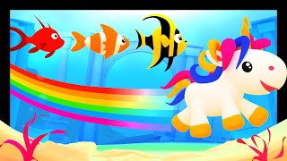 Les petites licornes dans l'eau (Petits poissons dans l'eau) - Titounis (Comptines et Chansons)