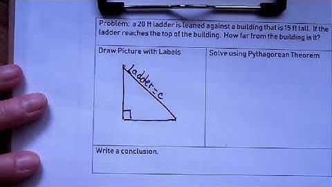 Video Notes: Pythagorean Theorem Word Problems