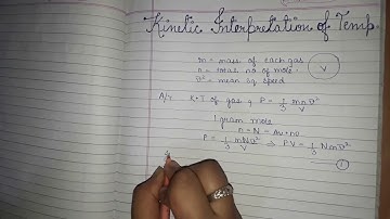 kinetic intrepretation of temperature of a gas molecules..