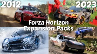 Evolution of Forza Horizon Expansion Pack Trailers (2012-2023)