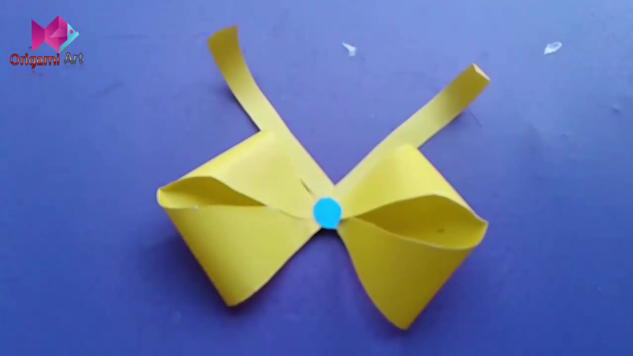 Origami।How to Make a Cute Paper Bow Ribbon। How to fold a bow ribbon