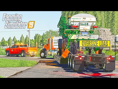 ESCORTING A HEAVY HAUL ON A CLOSED ROAD - HAZZARD COUNTY FS19 (ROLEPLAY)