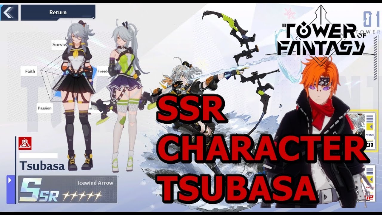 TOWER OF FANTASY SSR CHARACTER TSUBASA ( ICEWIND ARROW ) YouTube