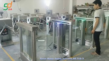 Servo Motor Swing Barriers,Swing Turnstiles,Swing Torniquetes Video_RS Security Co.,Ltd