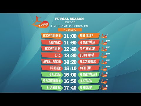 Grandliiga Futsal  2022/23 (7-January-23) Live stream