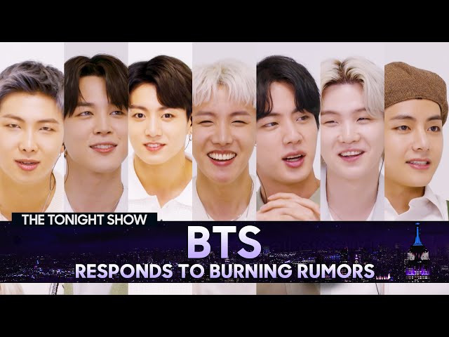 BTS Responds to Rumors About Their Fan Base and Potential Stage Names | The Tonight Show class=