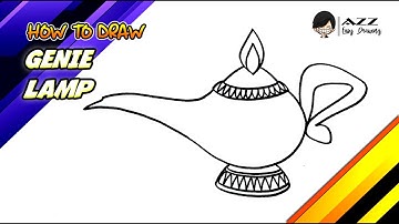 How to draw Genie Lamp step by step