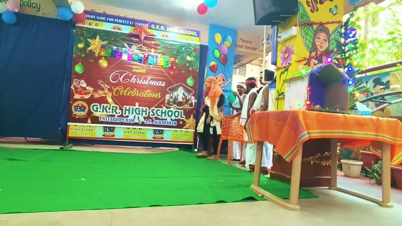 Christmas skit by students in GKR HIGH SCHOOL-2025. 