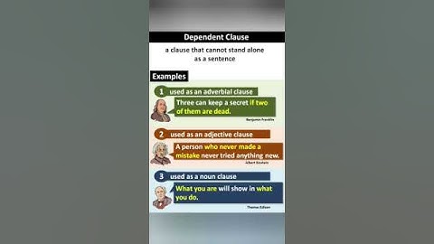 Dependent clause #english_grammar #english #shortvideo #clause