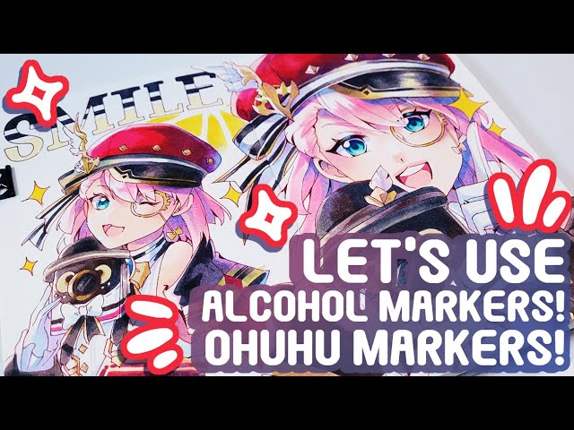 Let's Draw Charlotte! Alcohol Marker Sketchbook Spread 