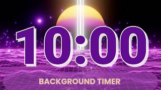 10 Minute Background Timer ⏱️ Focus Countdown with Music | Study, Work, No Talking