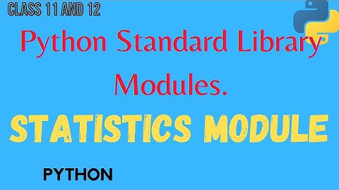 #Statistics Module in #python | CBSE | NCERT concepts