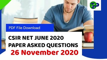 CSIR NET JUNE 2020 MATHEMATICS PAPER ASKED 23 QUESTIONS | 26 nov 2020 | epoint