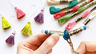 DIY Tassel Making Idea | How to make 2 tassels from embroidery thread