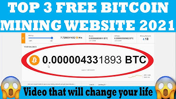 Best Bitcoin Mining Website । BTC Cloud Mining । No Investment 2021