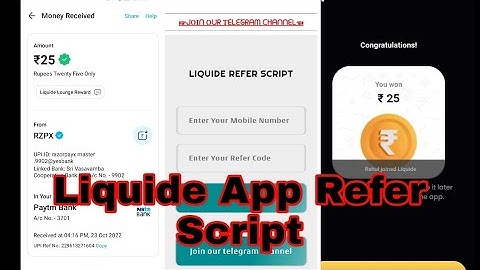 (LIQUIDE APP REFER SCRIPT) Unlimited Refer Script I NO NEED OTP I Liquide App Unlimited Refer Script