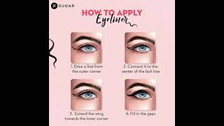 How to apply eyeliner(eyeliner kaise lgate h)