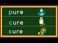 Learn to Read Words with Long Vowel / Uu / - Phonics - Letter Sounds - Teach Your Child to Read