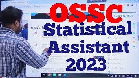 OSSC STATISTICAL ASSISTANT 2023 | DETAILED ANALYSIS Of SYLLABUS | OSSC NEW VACANCY 2023