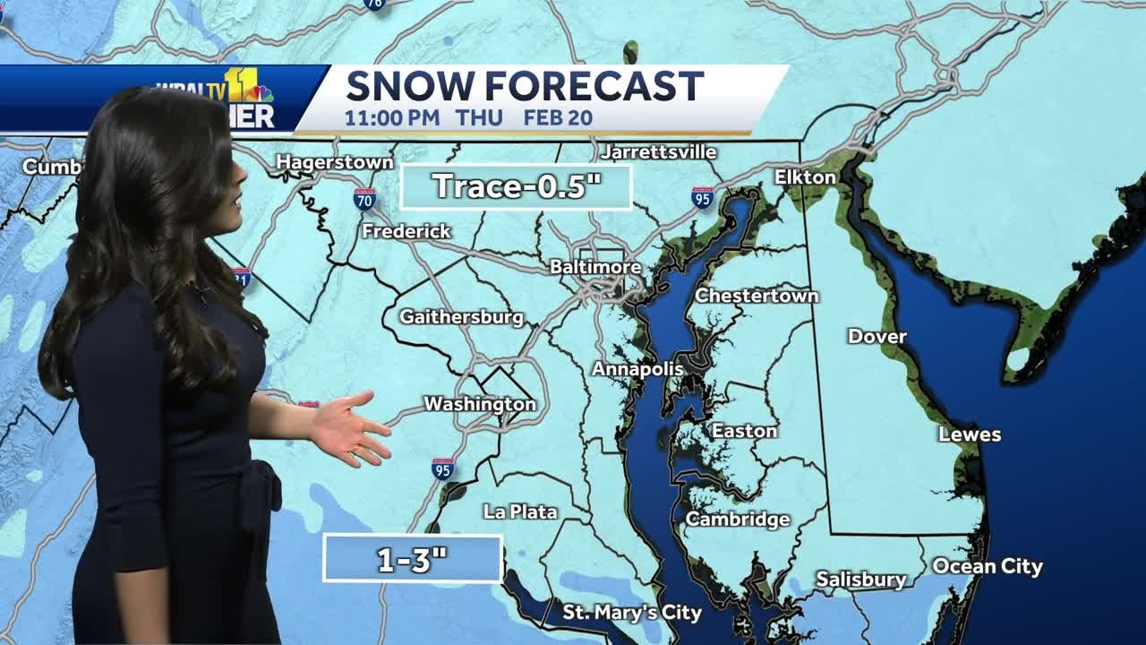 Frigid temps overnight with snow flurries for Thursday - YouTube