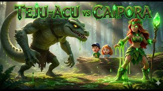 CAIPORA vs TEJU-AÇU 🐊🌿 | Música Infantil Cheia de Ação