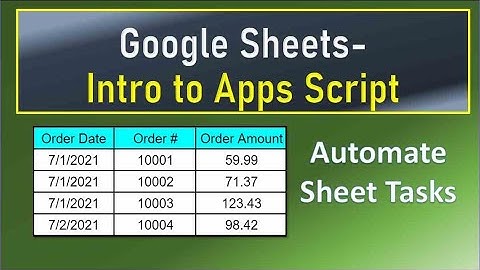 Introduction to Google Apps Script